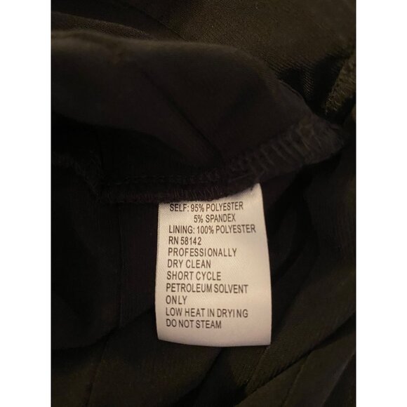 London Times Black Sleeveless Tiered Cocktail Dress Beaded Lace Size 8 - Picture 5 of 9